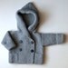 Hand Knit Hoodie Baby Jacket - 0-3 months