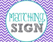 Matching 8x10 Welcome Door Sign - Printable DIY - Made to Match
