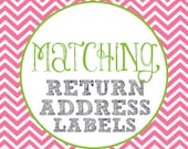 Matching Return Address Labels - Printable - DIY - Made to Match