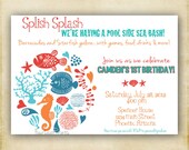 Under The Sea - Modern Birthday Invitation - Printable DIY