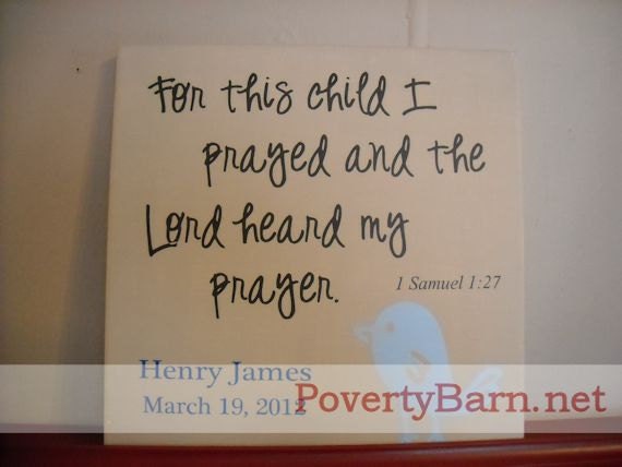 For this Child Personalized Canvas