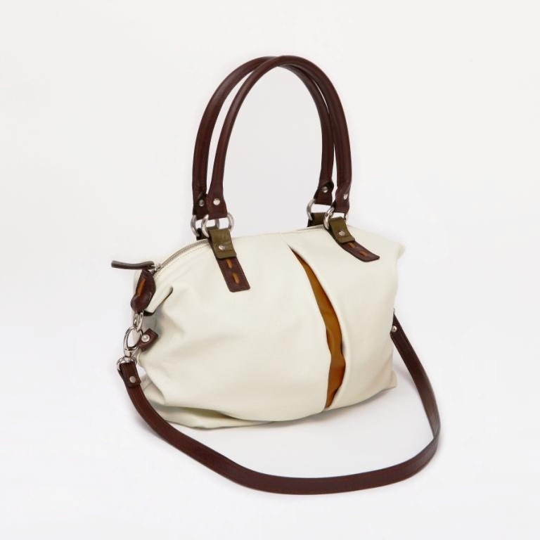Large Beige Brown Leather Shoulder Bag Hobo Bag Messenger Bag Purse Multipurpose Bag Europe