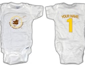 Baseball San Diego Padres ONESIE with custom name. Baby/Toddler sizes.