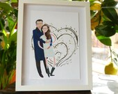 Bohemian Rustic Outdoor Custom Wedding Portrait