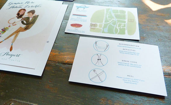 Over the Moon, Custom Wedding Invitations