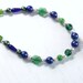 Handmade Necklace in Vivid Blues and Greens