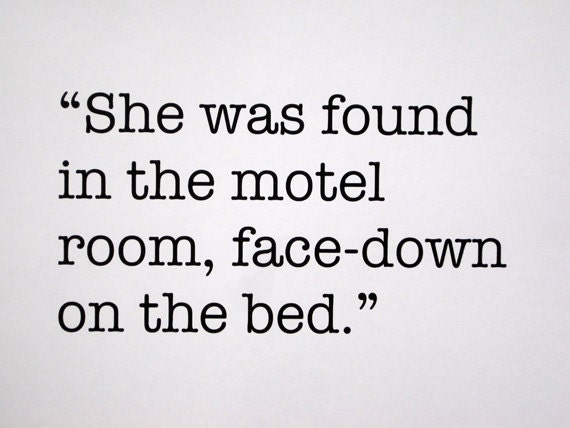 She was found in the Motel (Part 1) - Film Noir / Pulp Fiction limited edition screenprint