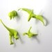 Lime Dinosaur Magnets - 4 piece set in bright green - Funny office gag gift