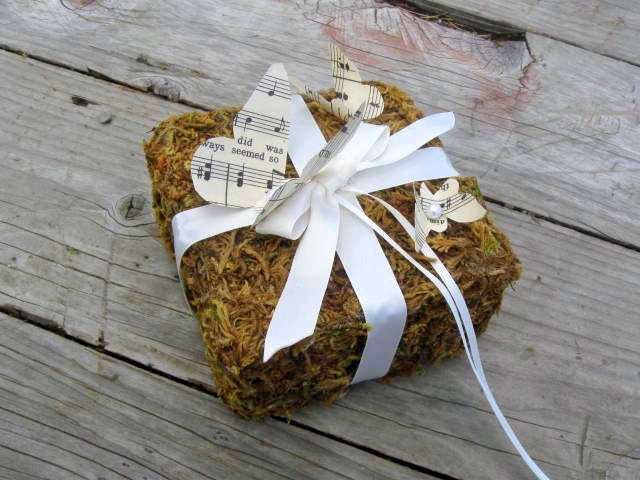 Moss Ring Bearer Pillow