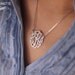 Monogram necklace - 1 inch personalized monogram in sterling silver - Expedited shipping