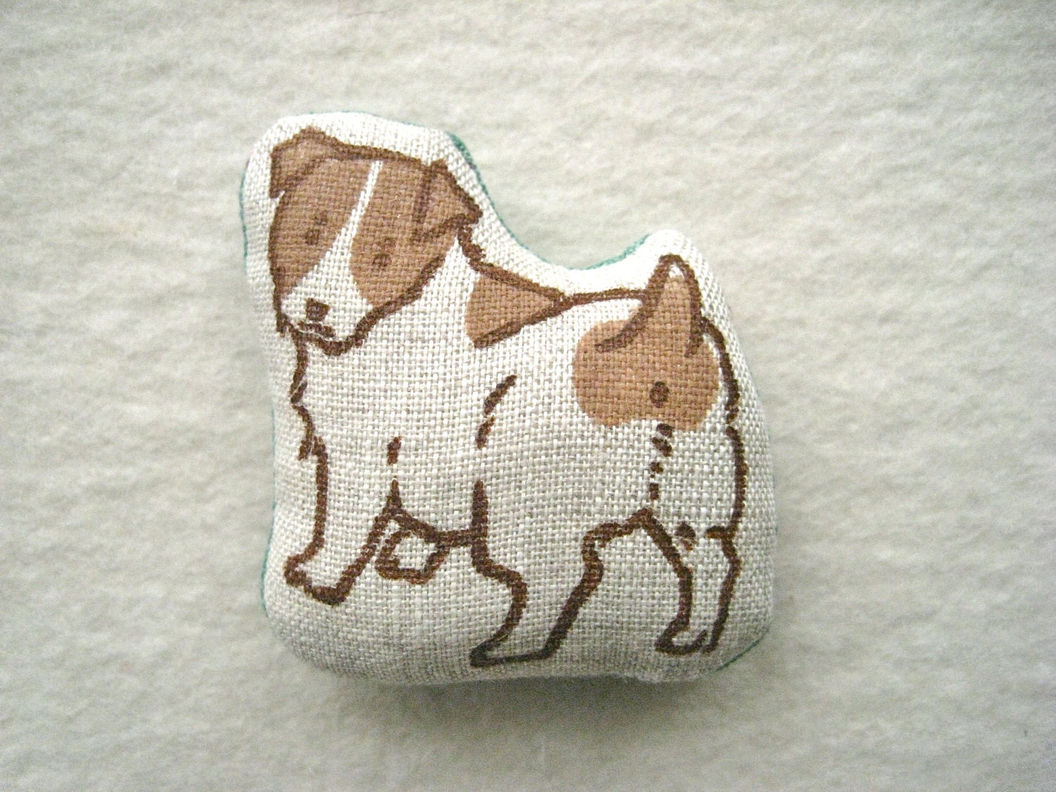 MINIATURE DOLL - hand lino Printed, Jack Russell Terrier