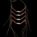 Native American breast plates inspired Southwestern/Boho-chic amber horn hairpipe breastplate/ladder necklace