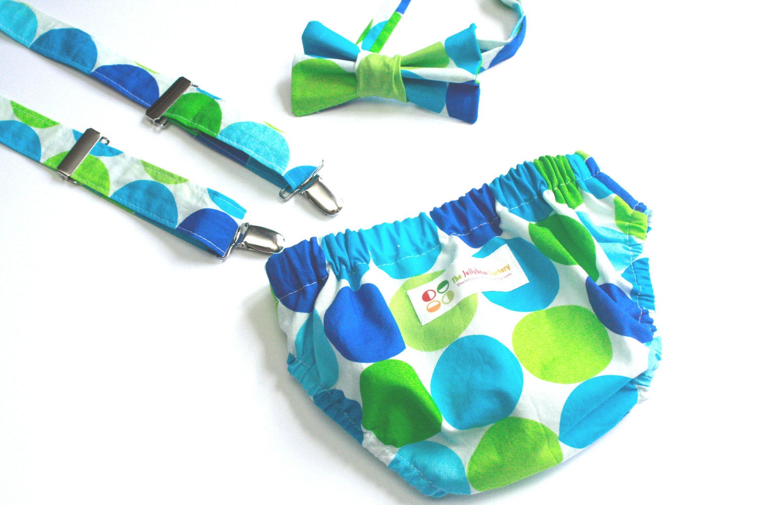 Baby Bloomer, Suspender, and Bow Tie Set