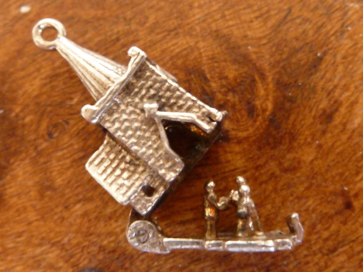 Nuvo vintage UK sterling silver charm Church Opens To Wedding
