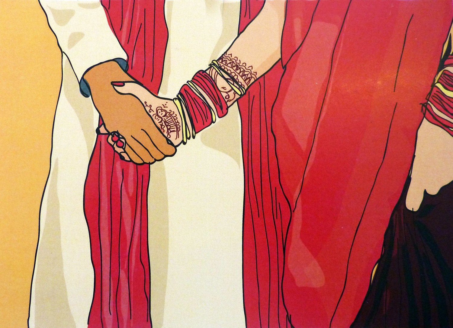 Indian Wedding Illustration