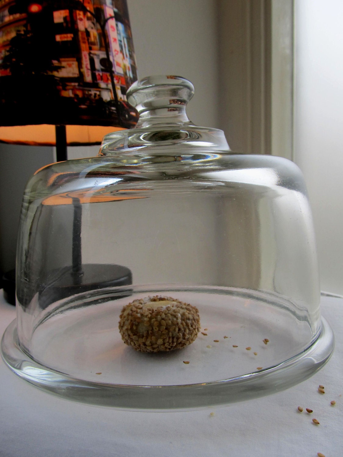 Vintage Glass Cake stand with Dome lid