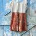 Happy Hippie Peasant Top/ upcycled boho chic shirt/ eco friendly babydoll t-shirt