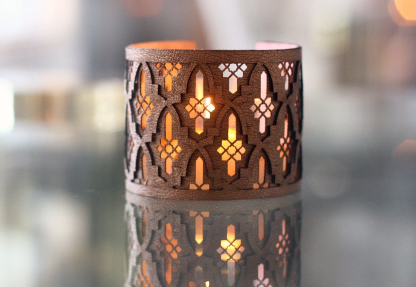 3-D Geometric Cuff - Moroccan Zellij inspired