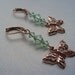 Butterfly Rose Gold Spring Green Earrings