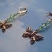 Butterfly Rose Gold Spring Green Earrings