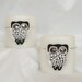 Owls, Pearls & Rhinestones Studded Owls, Decorative White Pillar Candle Set
