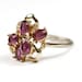 Vintage Amethyst 14k Gold Electroplate Cluster Ring
