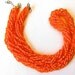 Orange Seed Bead Multistand Necklace, Chunky Beaded Beaded Necklaces, Orange/ Tangerine Necklaces, Beaded Jewelry