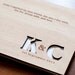 Custom wedding guest book wood rustic wedding guest book album bridal shower engagement anniversary - Framed Initials