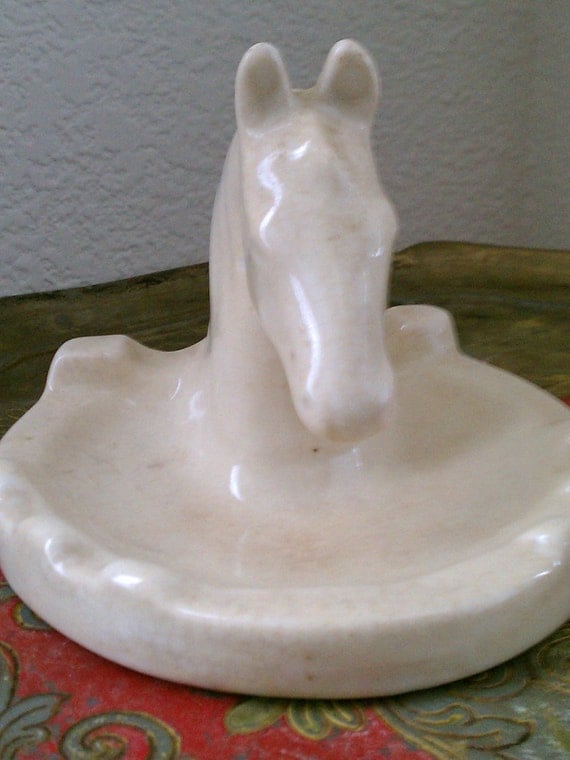 Buy ceramic cigar pipe - Vintage Ashtray Horse and Horseshoe Tobacciana for Pipe or Cigar-"SALE PRICE"