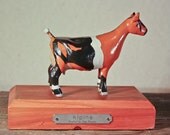 Alpine Goat Wood Sculpture