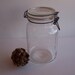 Vintage Canning Jar, Vintage Glass, Cottage Chic Glass Storage Jar, Made in Italy