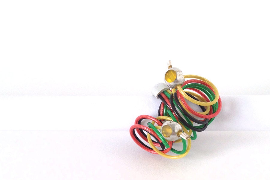 Orbit - Recycled Phone Cord Ring - One Size Fits All - Ringgg