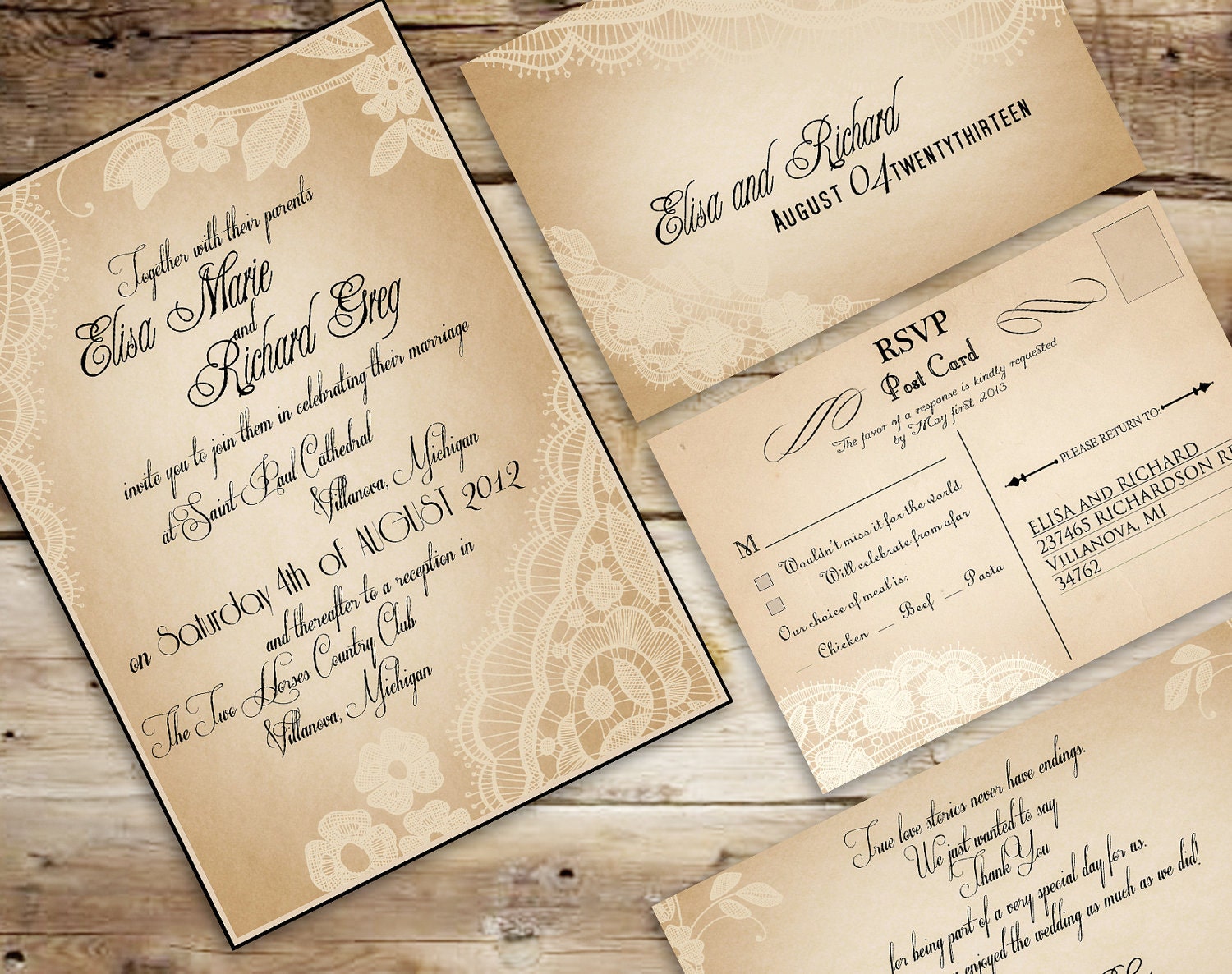 Our Invitations | Vintage wedding invitations, Vintage wedding invitations templates, Wedding