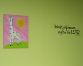 Vinyl Wall Lettering "Behold, children are a gift of the LORD"
