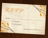 DIY Printable Fall Tree Branches RSVP Card