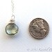 Green Amethyst pendant necklace - Silver prasiolite mint aqua light green gemstone Sterling jewelry bridesmaid gift 