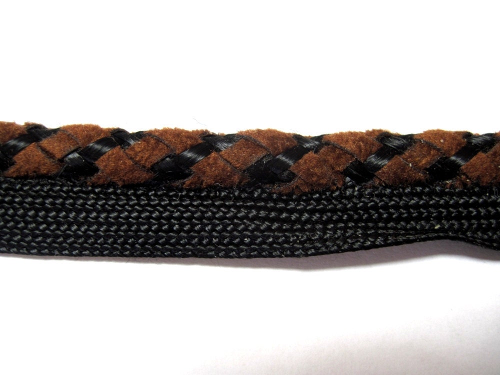 Vintage black/brown braided cord