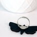 Fashion Butterfly Ring, Spring Trends, Yellow and Black, Garden Woodland Insect Adjustable Ring