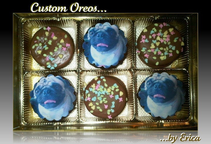CHOCOLATE COVERED OREOS - Custom Created & Personalized with your own photo. Quantity 6 dozen - Boxed and beautiful.