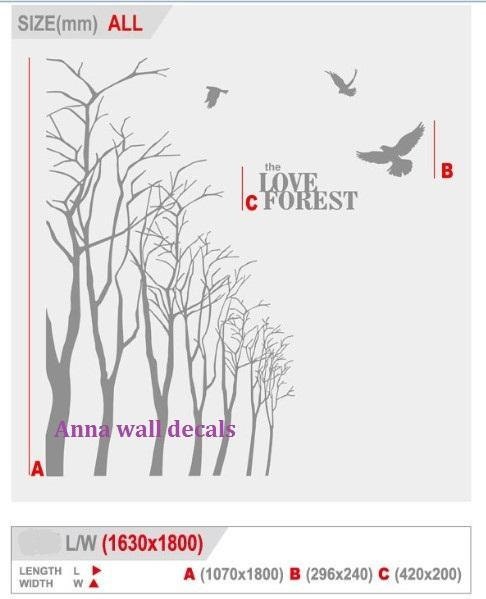 7 trees:wall decals, children wall decals,vinyl wall decal, wall stickers,nursery wall stickers,tree wall decals,tree wall art,