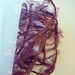 Purple Grape Textured Paper for collage and textile crafts. Hand made silk paper. Purple Grape