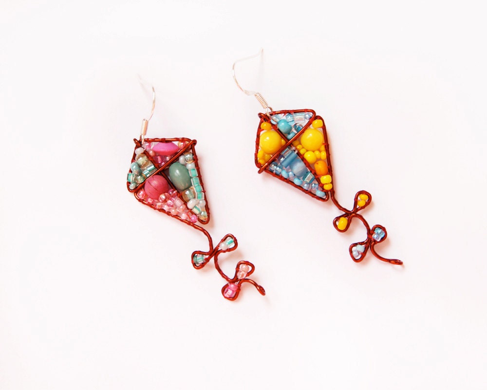 Fly a Kite Beaded Earrings- MADE TO ORDER