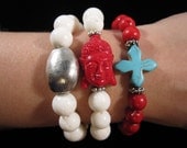 Buddha Beaded Gemstones Bracelets set