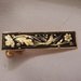 Vintage Damascene Tie Clip Bar Gold Black Floral Flower Bird Scarf Clip Fine Jewelry Spain Dress Tie Clip