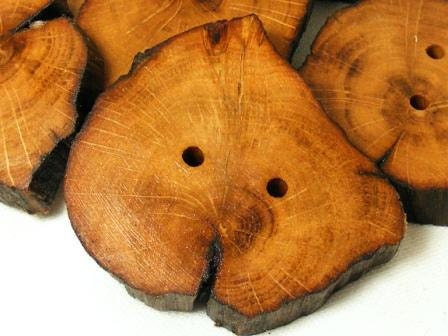 Handmade wood buttons, made from 1700yr. old Irish Oak tree 45/50mm