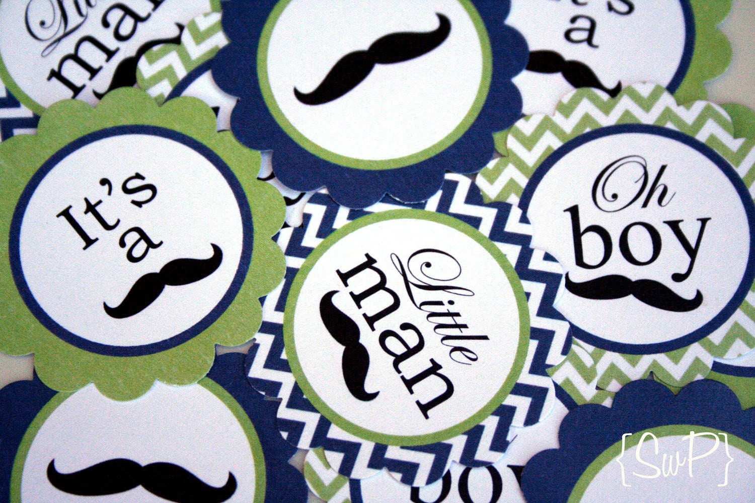 Oh boy Mustache Printable Party Collection