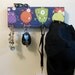 Jewelry Holder and Key Rack - "Monsters" Creatures Halloween Purple, Orange, Green, Yellow Silly Monsters Polka Dots, Stripes, Bed Monsters