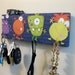 Jewelry Holder and Key Rack - "Monsters" Creatures Halloween Purple, Orange, Green, Yellow Silly Monsters Polka Dots, Stripes, Bed Monsters