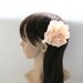 Elegant Peachpuff Rose with Pearl Hair Clip - 4 inches/10cm - Ready to Ship Bridal Hair Accessories