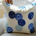 20" Decorative Pillow Cover - Groundworks, Lee Jofa, Kasa - Blue and White Starburst Pattern - Geometric, Modern, Circles - Double Sided